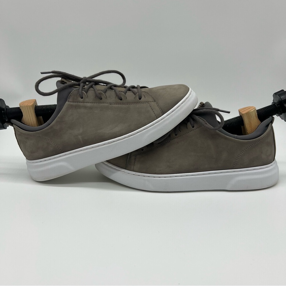 Samuel Hubbard Flight Shoes Mens 9.5 Gray Leather Upper Low‎ Top M1600-049 M